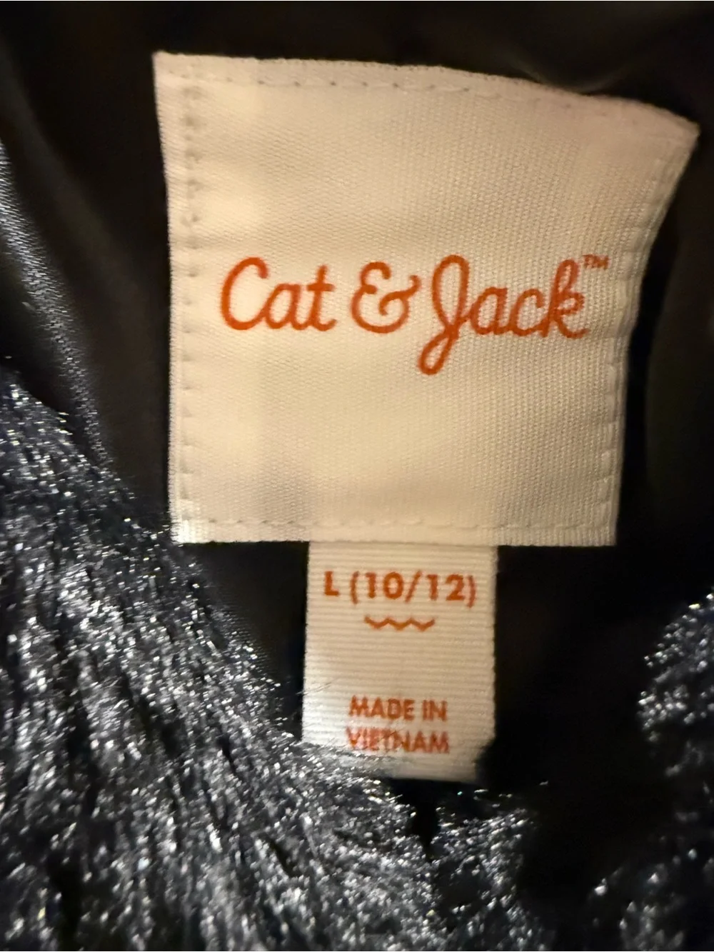 Cat & Jack Black Faux Fur Girls Vest